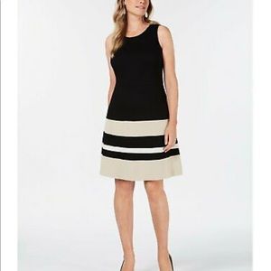 Charter Club Petite Knit Colorblocked Dress